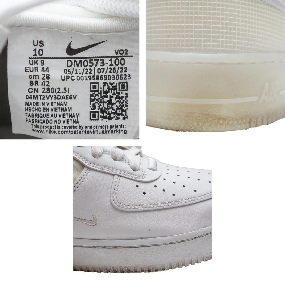 Nike‎ Air Force 1 React “Triple White / Sail / Photon Dust” US 10